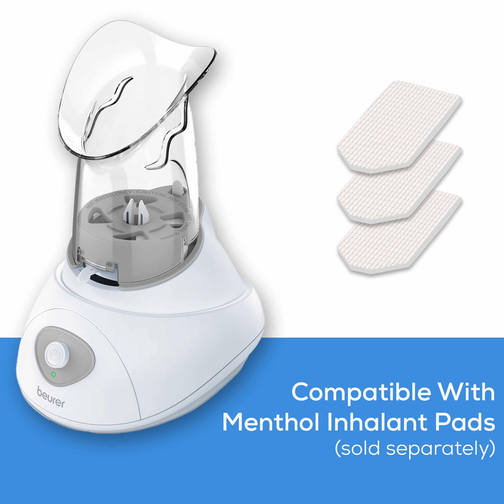 Beurer SI30 Steam Inhaler for Sinus Congestion & Allergies, Drug-Free, Quick 3-5 Minute Setup, Ultra-Quiet, Face Steamer with Variable Steam Control, Universal Mask, FSA/HSA Eligible