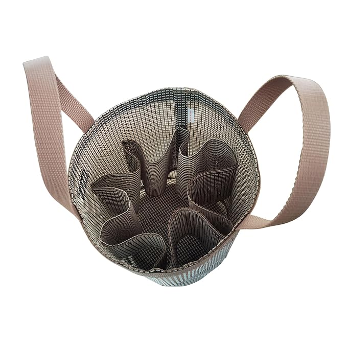 BARN & STABLE Breathable & Waterproof Mesh Horse Grooming Bag with 8 Pockets Tear-Resistant Grooming Tote for Horse Grooming Caddy Bag Organizer to Secure Items (Sand)