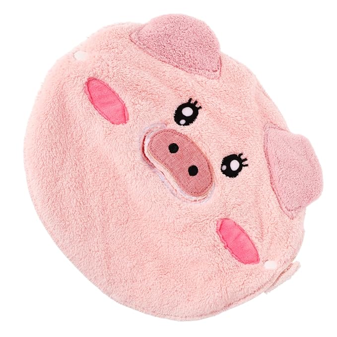 Face Steaming Towel for Skin Care Reusable Cartoon Pig Facial Mask Moisturizing Hot Cold Compress for Home Use Beauty Salons Versatile Face Drying