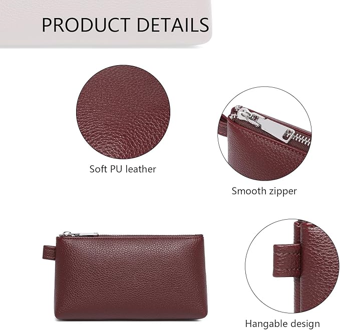 PU Leather Makeup Simple and Convenient Handbag Small Exquisite Storage Bag (PU/Caramel Color)