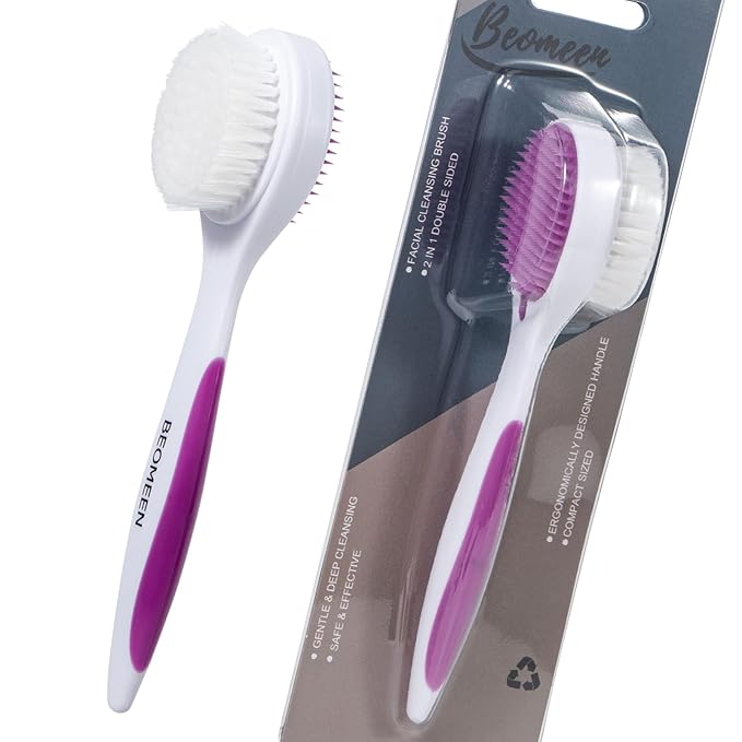 Silicone Exfoliating Face Scrubber, 2 Pack Facial Cleansing Brush Handheld Face Exfoliator Scrubber Double Side Face Brush Cleanser for Deep Cleansing, Blackhead Makeup Removal