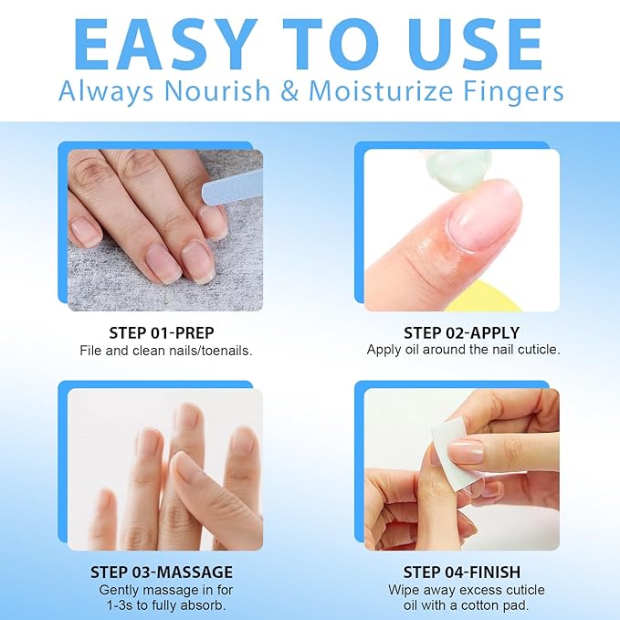 HiLemon Natural Cuticle Oil for Nails Essential Oil Revitalizing Overnight Hydration for Dry Cuticles with Vitamin E Repaired Softener Nail Strengthener Protector for Damaged Skin