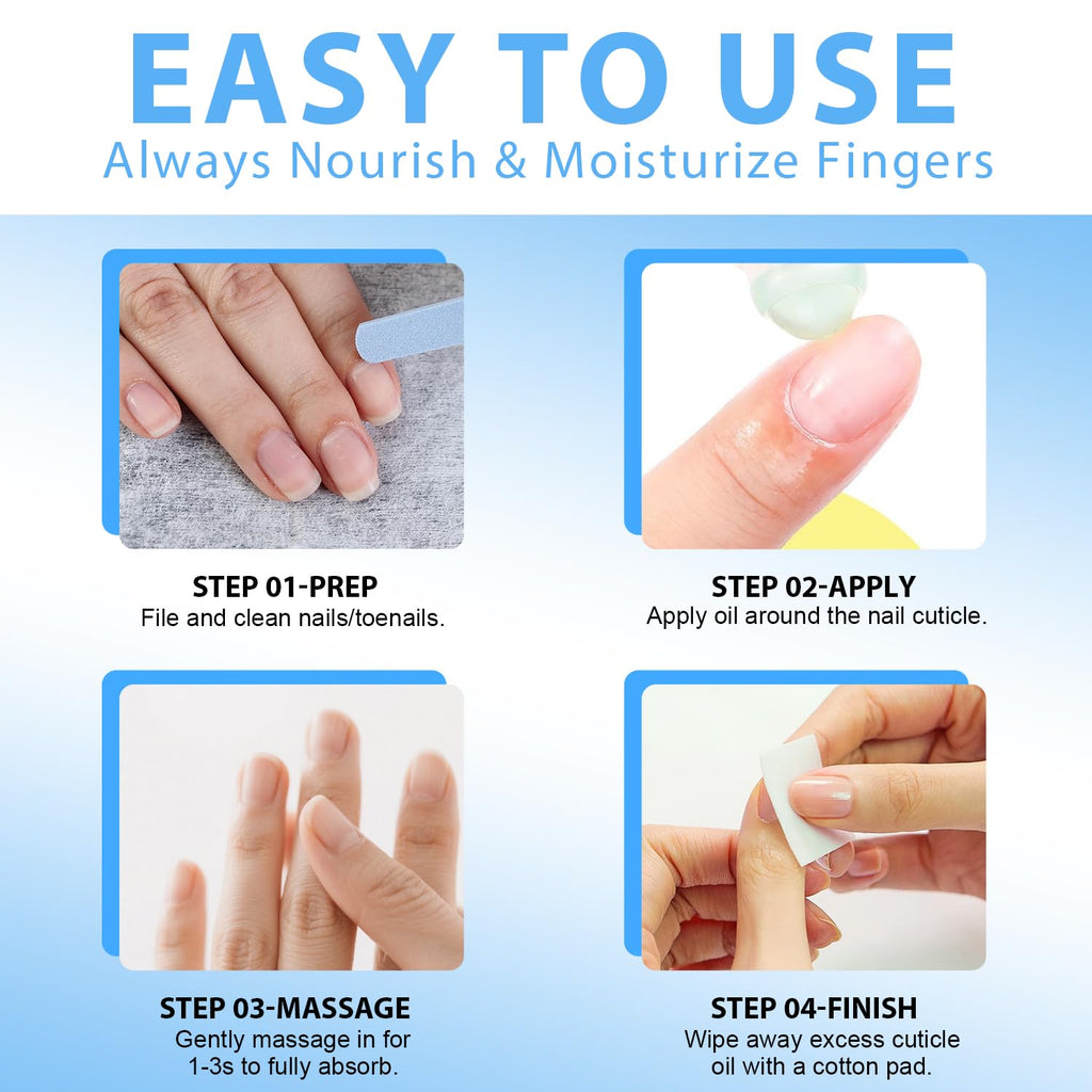 HiLemon Natural Cuticle Oil for Nails Essential Oil Revitalizing Overnight Hydration for Dry Cuticles with Vitamin E Repaired Softener Nail Strengthener Protector for Damaged Skin