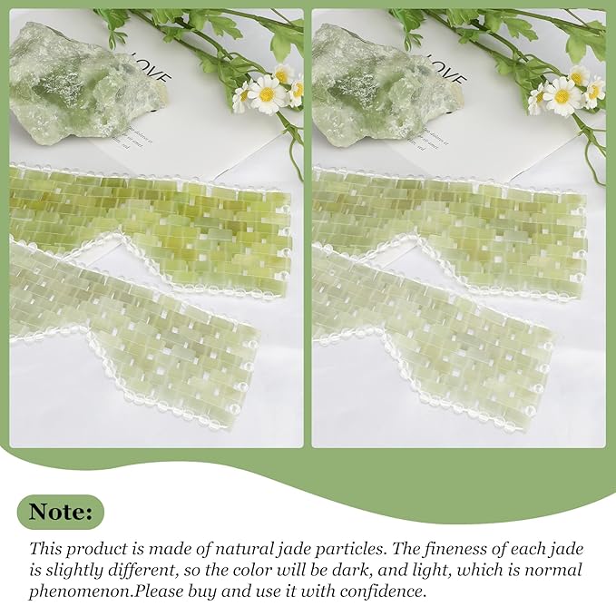 LazyGa Jade Eye Mask, Facial Cooling Mask with 100% Real Jade for Hot & Cold Therapy to Reduce Wrinkles, Puffiness, Migraines, and Anti-Aging