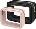 PACKISM Clear Makeup Bag - 1 Medium for Carry-on 1 Large Checked Luggage