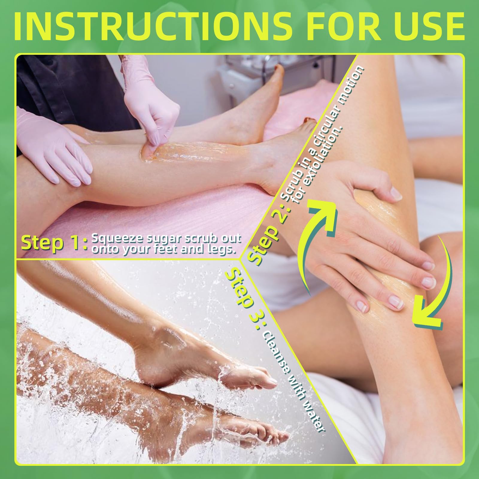 nbc BeautiLab Foot Exfoliating Scrub, Sugar Scrub, Dead Skin Remover for Feet, Individually Packaged Foot Scrub Smooths, Hydrates, Detoxifies Tired and Dry Cracked Feet 16 Packs per Box, Jasmine