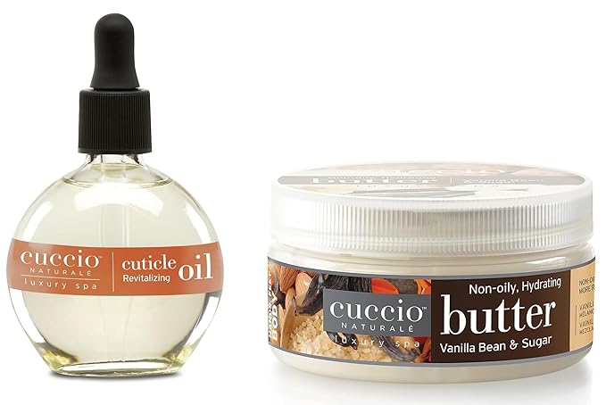 Cuccio Full Hand Treatment - Cuticle Oil 2.50 Oz and Butter Blends Moisturizing Scented Body Cream