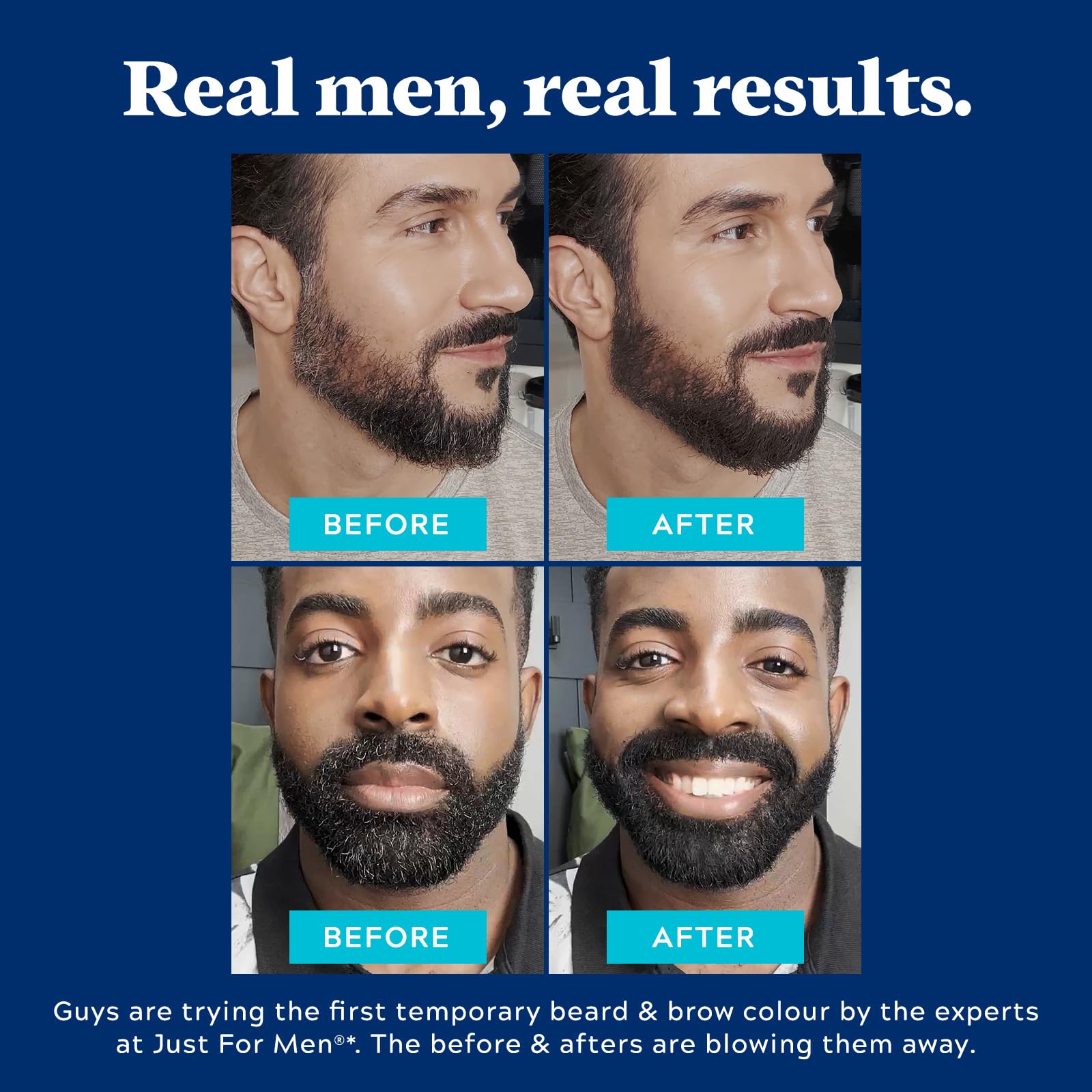 JUST FOR MEN 1-Day Beard & Brow Color, Temporary Color, Black