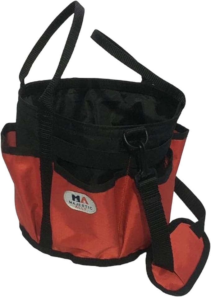 Majestic Ally horse Grooming Organizer Tote Bag (Red)
