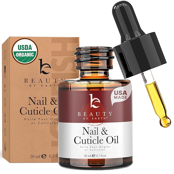 Organic Nail and Cuticle Oil - USA Made Nail Oil for Growth & Strength