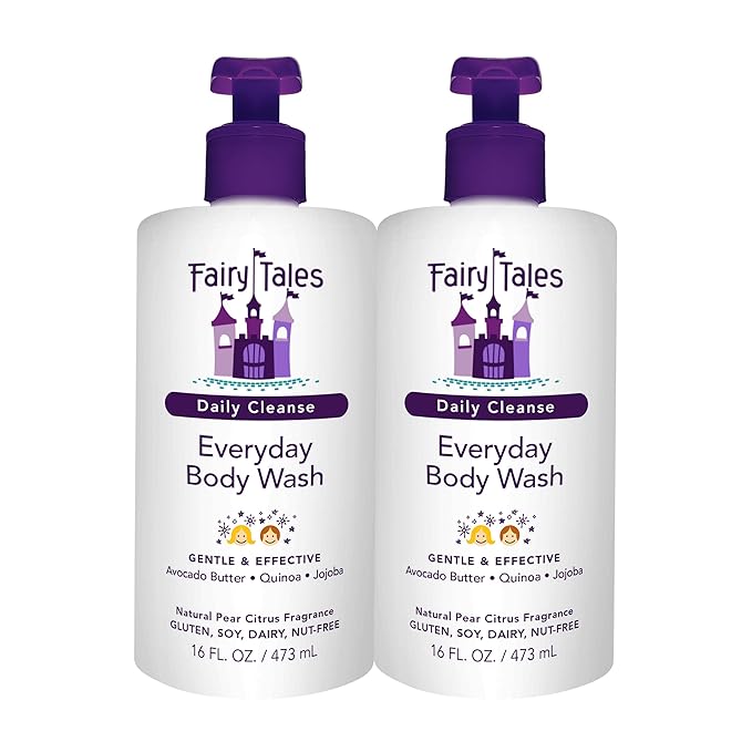 Fairy Tales Daily Cleanse Kids Body Wash | Kids Soap With Gentle, Clean Natural Ingredients | Sulfate Free, Silicone Free, Body Wash for Boys and Girls - 16 oz.