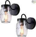 Sconces Wall Lighting, Retro Wall Sconces Set of Two, Black Vanity Lights Bathroom Sconces Wall Decor, Hallway Wall Sconces Farmhouse Wall Lamp