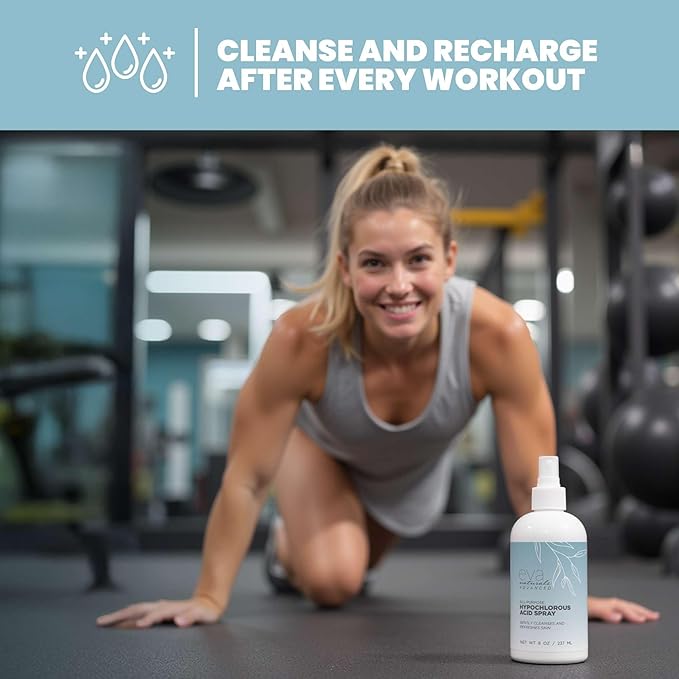 Eva Naturals Hypochlorous Acid Spray for Face & Body, HOCl Facial Mist & Skin Cleanser, Soothing Daily Spray for Redness, Irritation & Sensitive Skin, All Skin Types, 8 oz