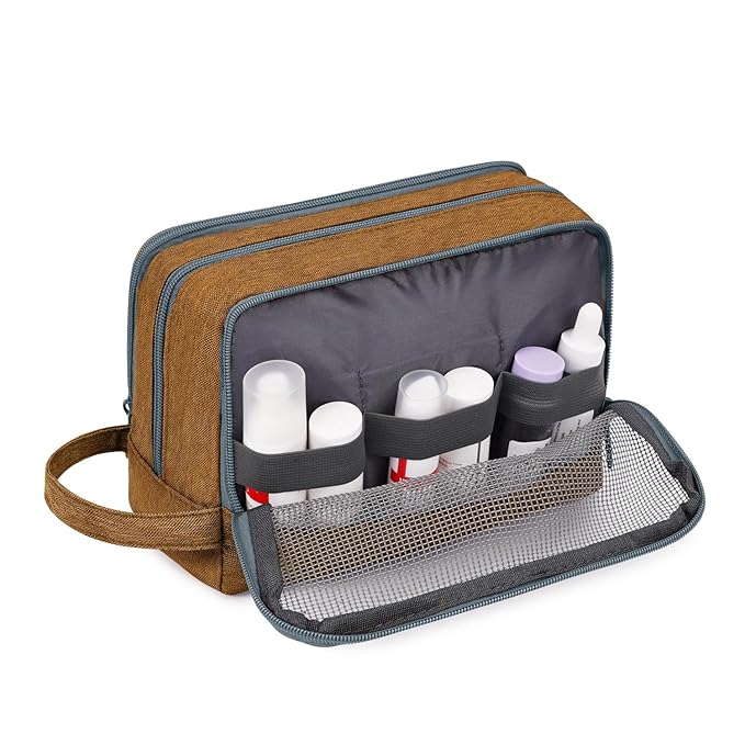 WANDF Travel Toiletry Bag for Men, Small Dopp Kit for Toiletries