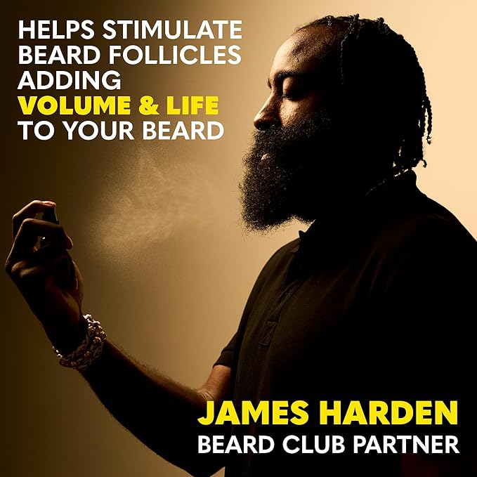 The Beard Club Biotin Beard Growth Oil Vitamin Spray for Facial Hair Growth - Natural Formula for Fuller, Thicker Beard, Easy-to-Use, Nourishing & Soothing for All Beard Types & Skin