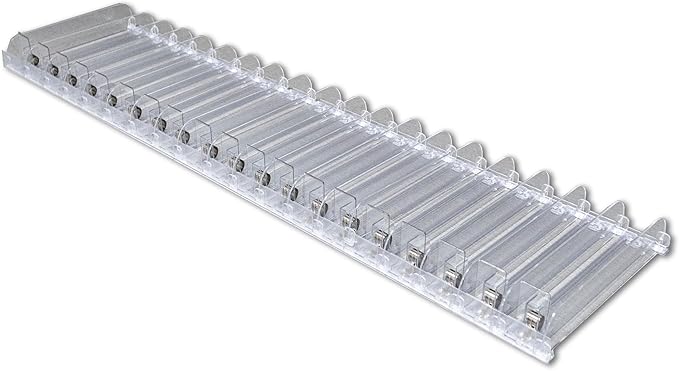 STORE FIXTURES DIRECT Auto Feed Shelf Product Pusher Kit, Adjustable Pushing System for 36" L x 12" D Shelves, 20 Pack - [280 Shelf Pushers + 300 Dividers]