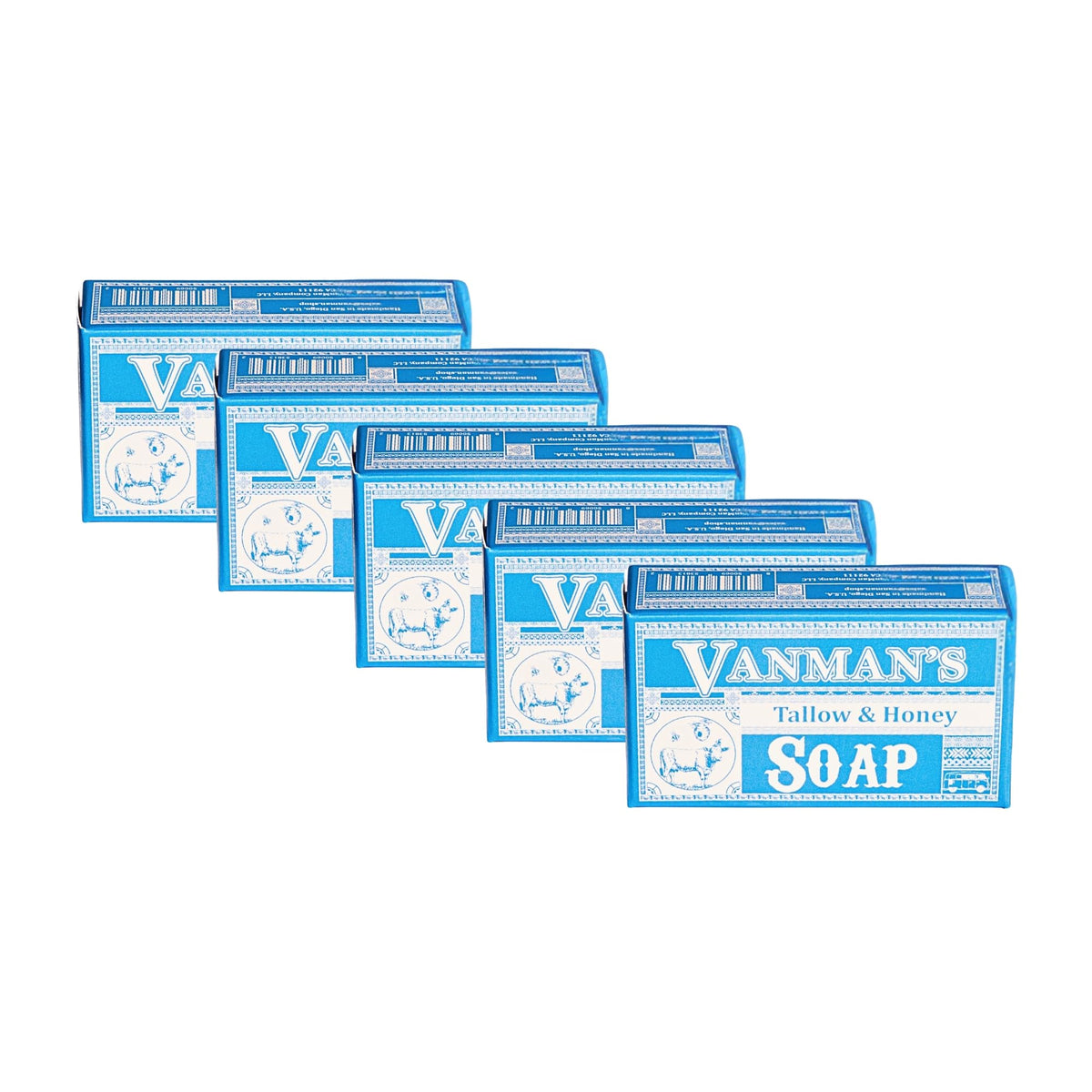 VanMan Tallow & Pine Tar Soap Bar – Grass-Fed Beef Tallow with Organic Oatmeal, Charcoal & Essential Oils – Exfoliating Face & Body Soap, 3.8oz - 1 Pack