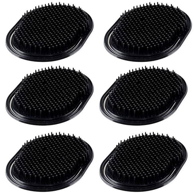 6Pcs shampoo pocket comb massage hair comb pocket palm brush comb portable hair comb beard comb creative scalp brush pocket combs for men and pets (6PA)