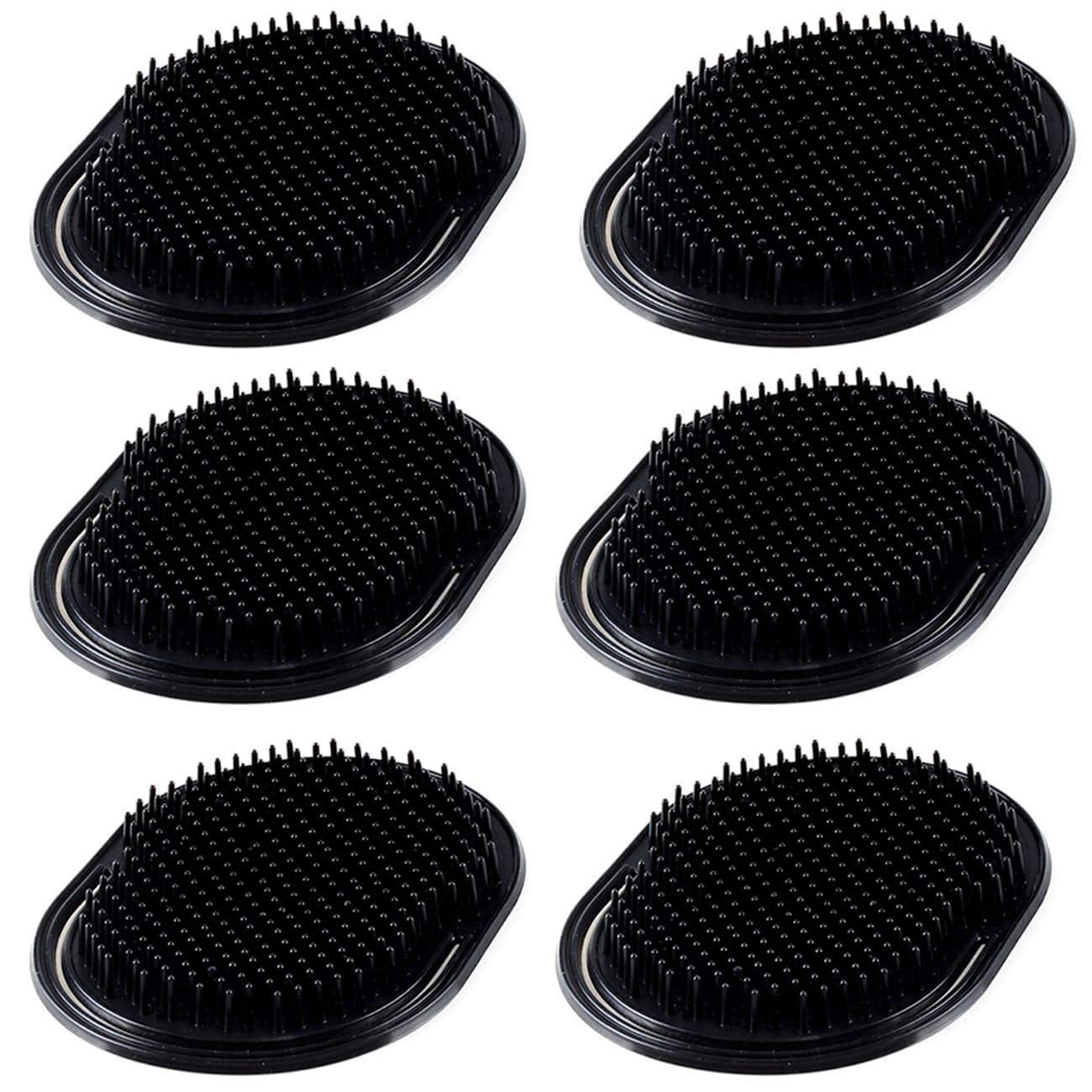 6Pcs shampoo pocket comb massage hair comb pocket palm brush comb portable hair comb beard comb creative scalp brush pocket combs for men and pets (6PA)