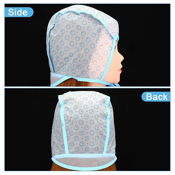 6 Pcs Hair Highlighting Caps, Hair Coloring Cap with Plastic Hooks Disposable Highlighting Dyeing Cap for Salon Hairs Dyeing Hairdressing