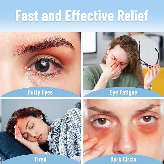 Cooling Eye Mask for Puffy Eyes, Ice Eye Pack After Surgery Relief - Reuable Cold Compress for Dry Eye - Comfortable Perfect Fit Gel Sleep Mask, Deep Blue of 3D