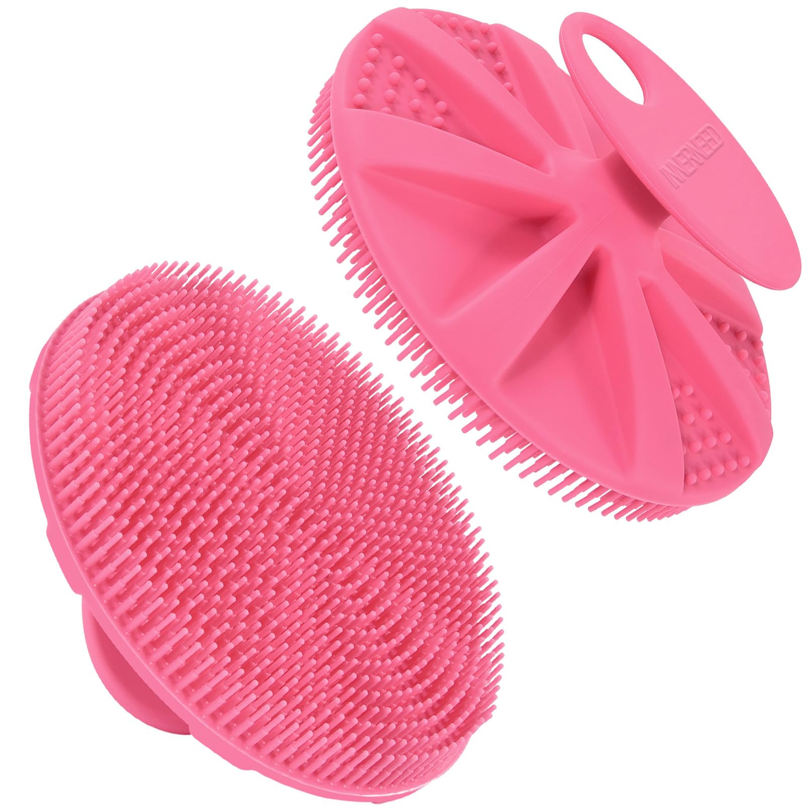 INNERNEED Food-Grade Soft Silicone Body Scrubber Shower Brush, Pink