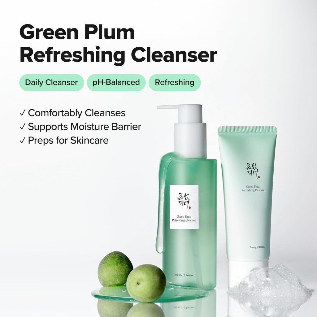 Beauty of Joseon Green Plum Refreshing Cleanser Gel Type Deep Pore Cleansing, Face Cleansers for All Skin Types, Korean Skincare 100ml, 3.38 fl.oz