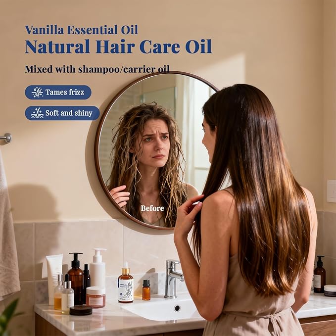 HIQILI Vanilla Essential Oil for Diffuser, Skin Care, Candle Soap Making
