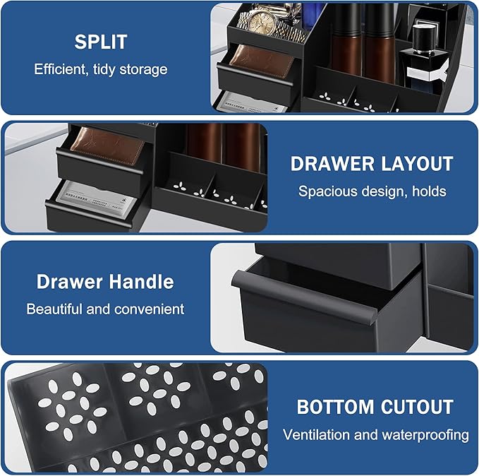 Novalunae Mens Cologne Organizer,Mens Bathroom Organizer,Cologne Organizer for Men,Perfume Organizer,Cologne Stand,Cologne Shelf,Perfume Stand,Bathroom Countertop Storage,Easter Gifts for Men