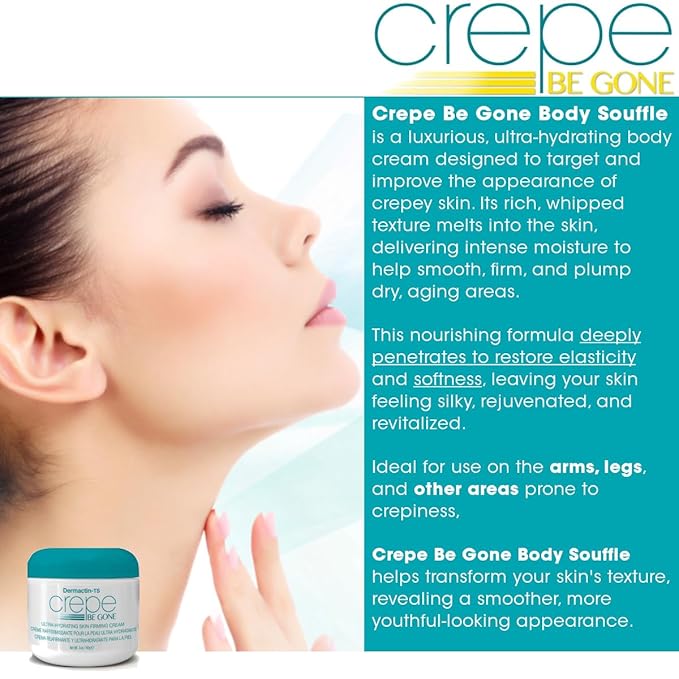 Dermactin Crepe Be Gone Deluxe Crepe Skin Collection - Includes Crepe Be Gone Souffle, Body Polish & Neck Cream