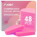 AIDEA Compressed Facial Sponges-48Count, Disposable Face Sponges, Pink