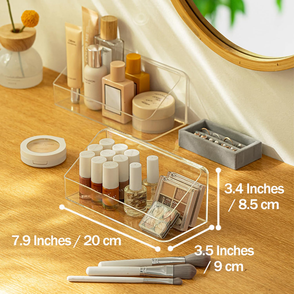 MORNITE Medicine Cabinet Organizer Shelf, Vanity Trays for Bathroom Counter, Cosmetic Storage Tray, Makeup Organizer, Beauty Organizer