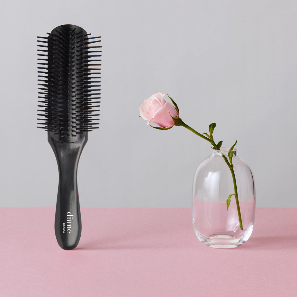 Diane Nylon Pin Styling Hair Brush for Detangling, Separating, Shaping and Defining Wet Thick or Curly Hair, Glides Through Tangles with Ease