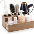 GFWARE Hot Hair Styling Tool Organizer with 3 Stainless Steel Cups, Wood