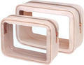 PACKISM Clear Makeup Bag - 1 Medium for Carry-on 1 Large Checked Luggage