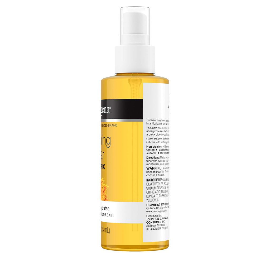 Neutrogena Soothing Clear Turmeric Mist Spray, 4.2 Fl Oz