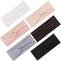 Kachanaa 6 Pack Solid Color Headbands for Women - Non - slip Soft Elastic Turbans Ideal for Running,Yoga & Sports Sweat Wicking for Girls