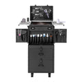 CNCEST Beauty Salon Luggage, Rolling Lockable Hair Stylist Travel Case Hairdressing Trolley Stylist Beauty Salon Cosmetic Luggage Travel Organizer Tool Box with Hair Dryer Holder(All Black)