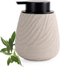 14 oz Ceramic Hand Soap Dispenser for Bathroom & Kitchen - Refillable Liquid Dish Pump with Non-Drip Design, Modern Farmhouse Style