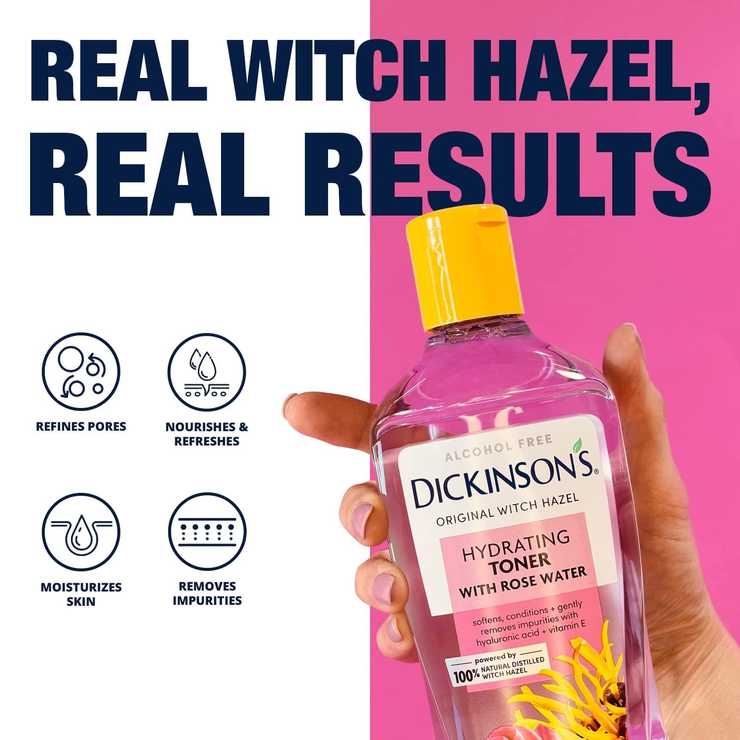 Dickinson's Witch Hazel Hydrating Toner with Rosewater | 16 Fl Oz