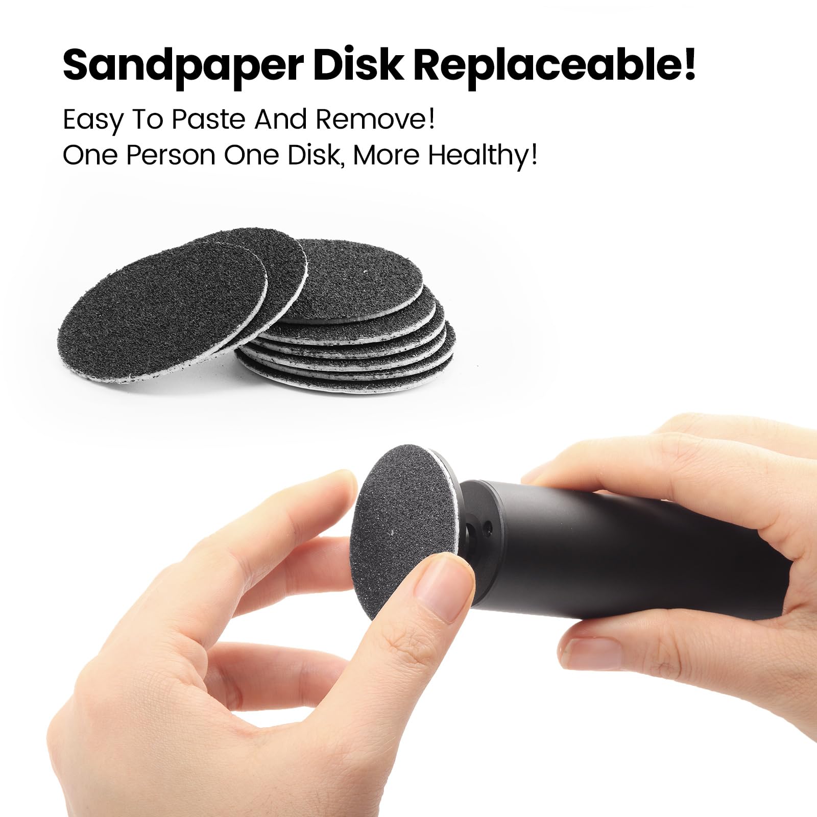 120pcs Replaceable Sandpaper Refill Discs for Electric Callus Remover
