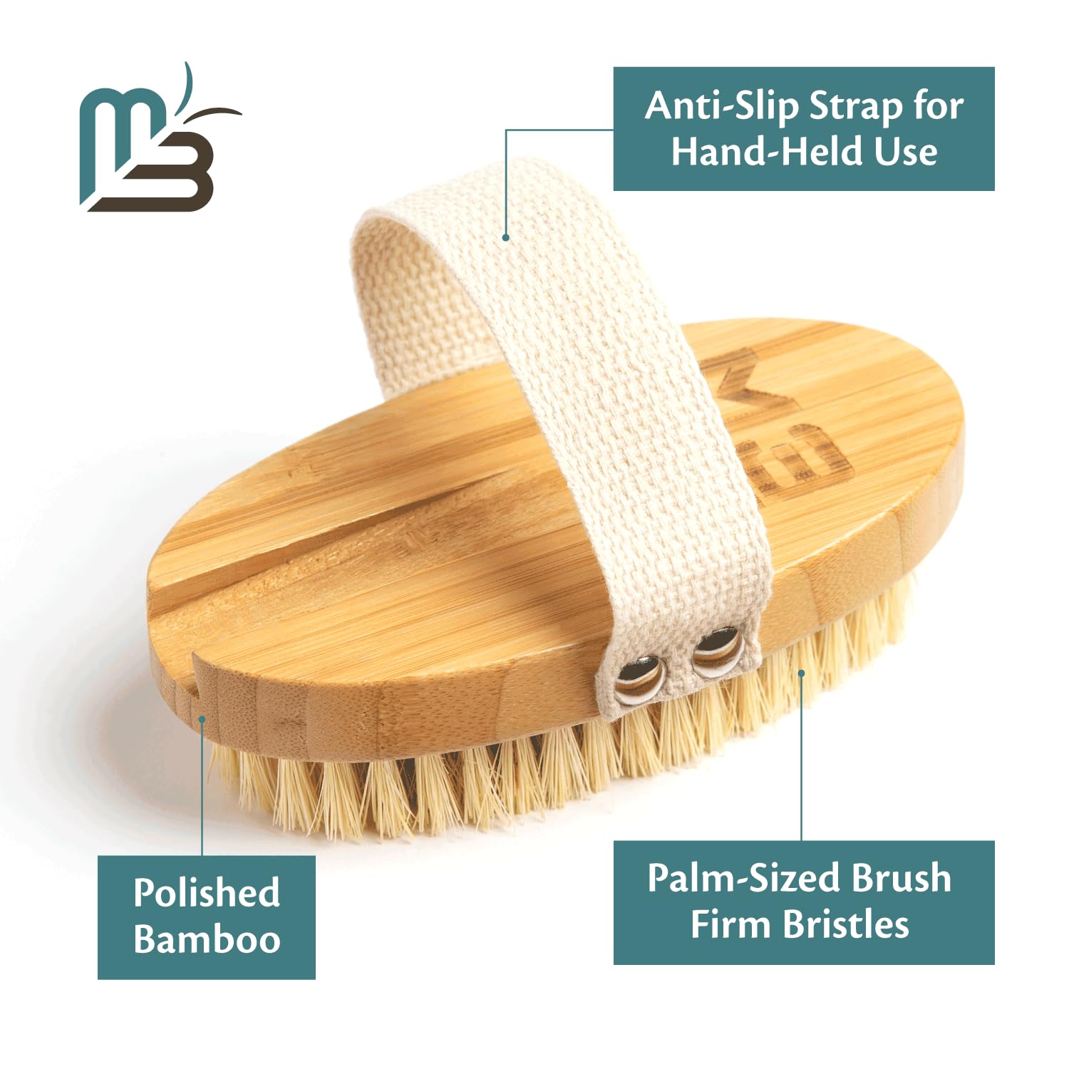 Firm Dry Brush for Body, Firming & Exfoliating Body Brush by M3
