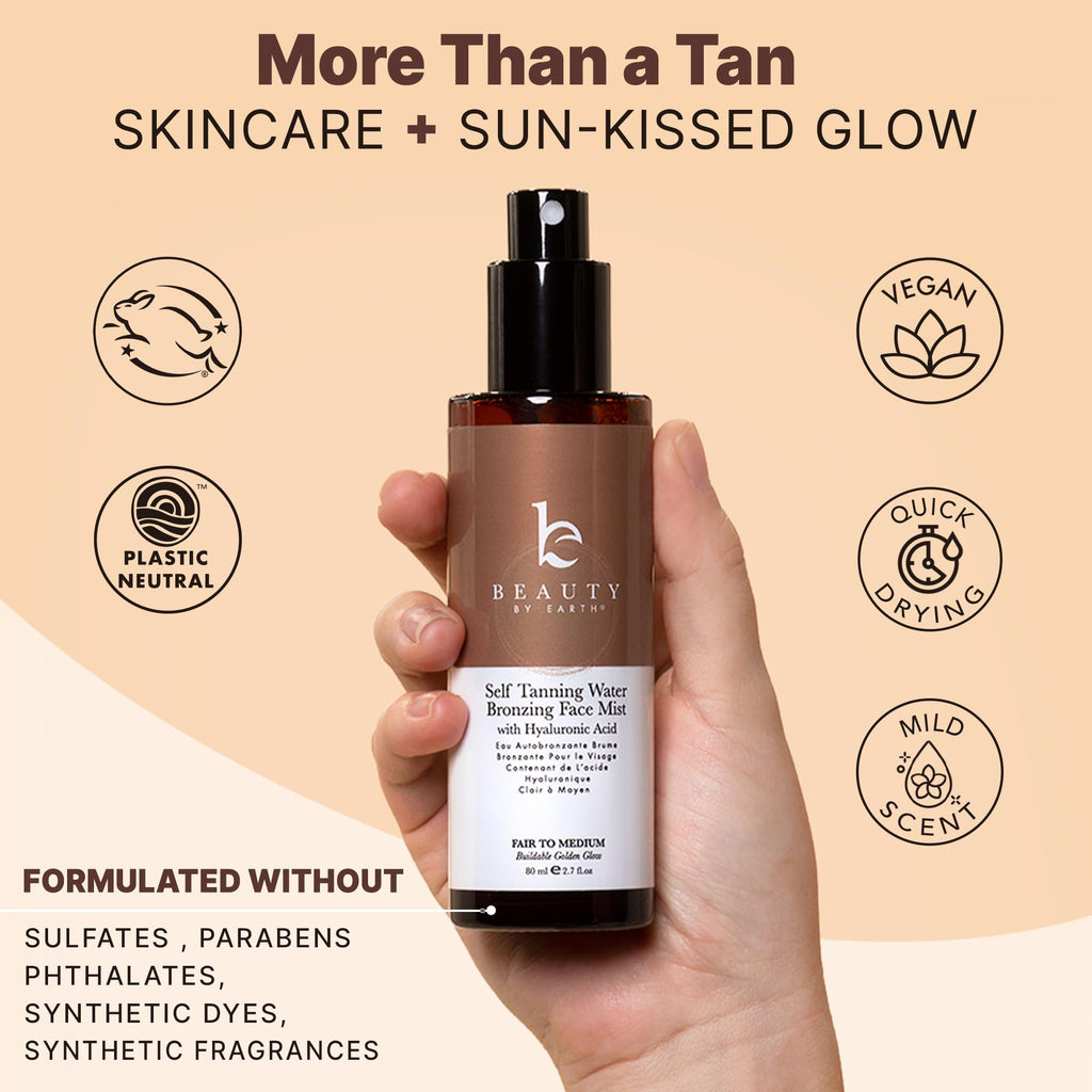 Bronzing Face Tanner Spray Mist, Sunless Face Tanning Water