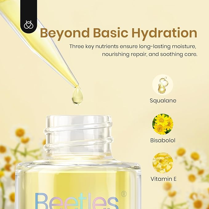 Beetles 20ml Cuticle Oil Nail Oil Care for Nail, Hydrating Oil For ed Cuticles, Remedy For Damaged Skin & Thin Nails Vitamin E, Rice Bran & Sweet Almond Oils Softener Nail Gift