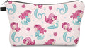 Aiphamy Cute Travel Makeup Bag Cosmetic Bag Small Pouch Gift for Women (Pink Mermaid)
