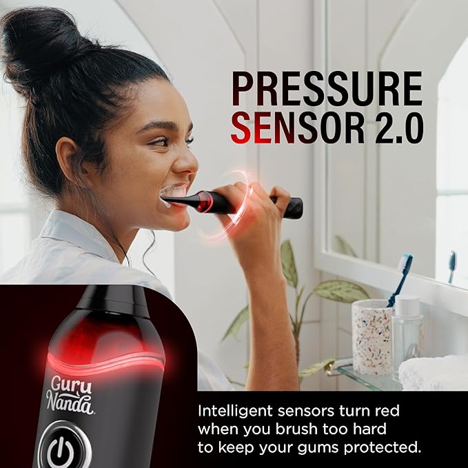 GuruNanda Pressure Sonic 2.0 Electric Toothbrush Black