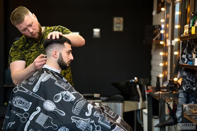Barber Cape for Men - Waterproof Hair Cutting Capes for Adults and Stylists