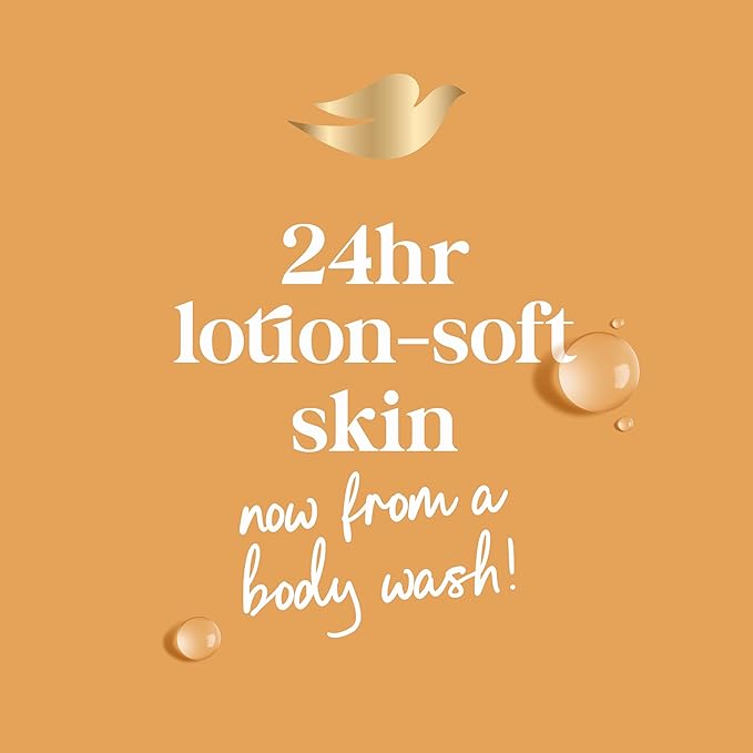 Dove 24hr Lotion Body Wash Dryness Relief with Jojoba Oil, 30.6 oz | Moisturizing body wash with MicroMoisture for dry skin