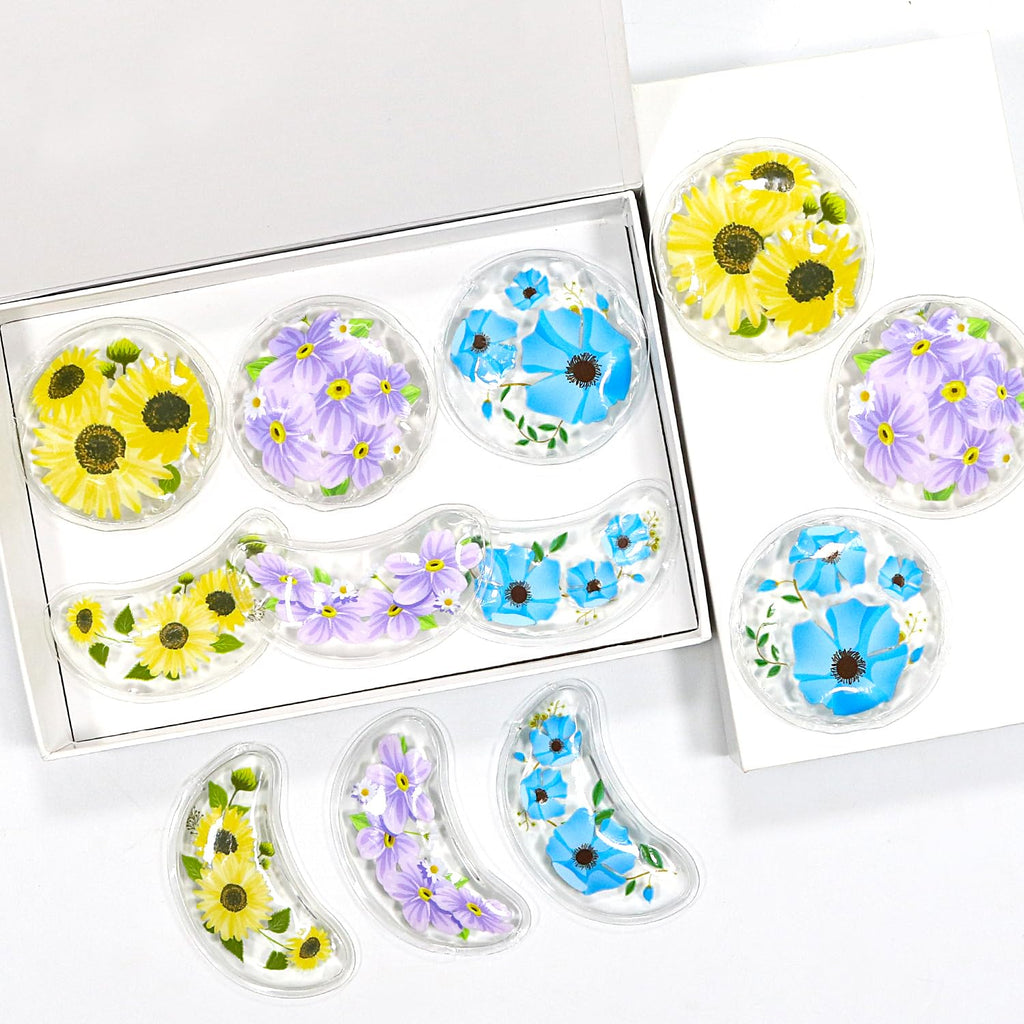 Conbella 4PCS Gel Eye Ice Pack Set Reusable, Cold and Hot Compress for Eyes