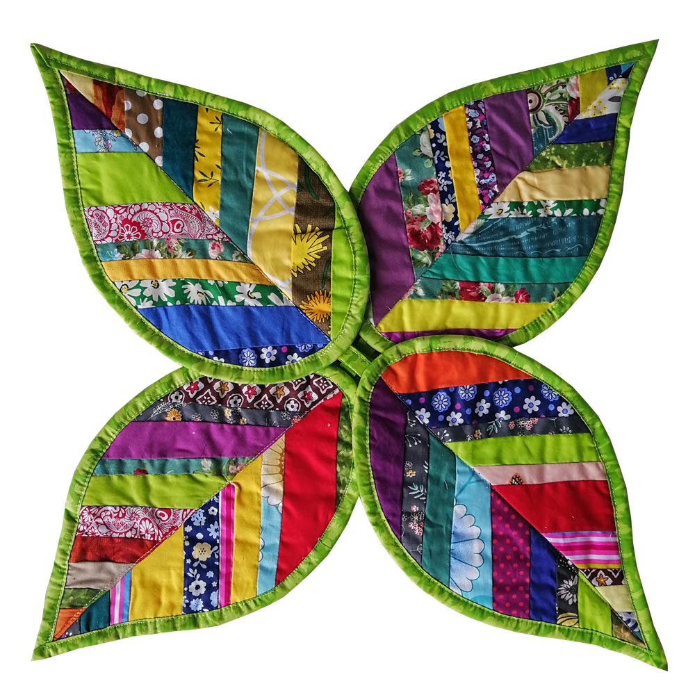 4 PCS Leaves Pot Holders for Kitchen Hot Pads 100% Cotton for BBQ/Cooking/Baking/Grilling/Microwave/Barbecue